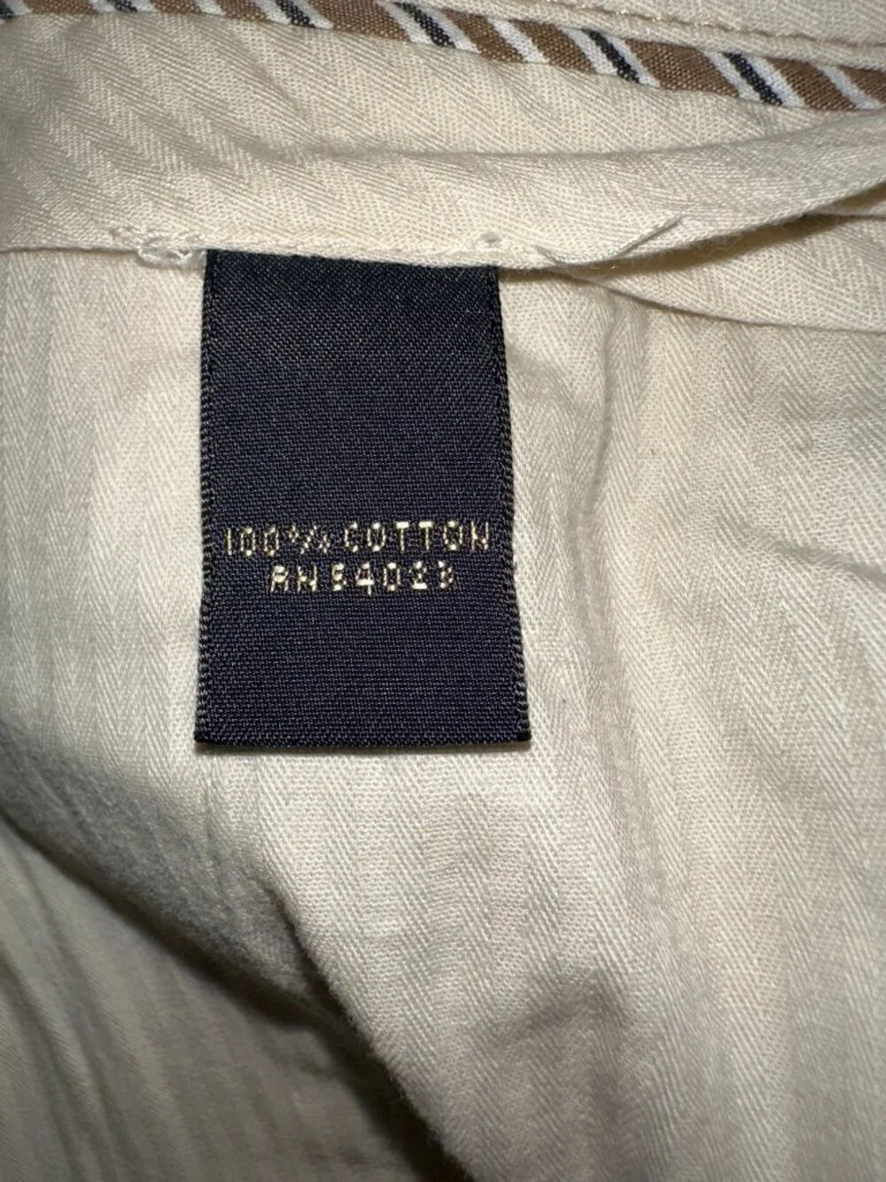Banana Republic Pants Men 35 Dawson Relaxed Fit Chino Straight Leg Beige Cotton